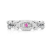 RichandRare--PINK SAPPHIRE, ENAMEL AND DIAMOND BRACELET